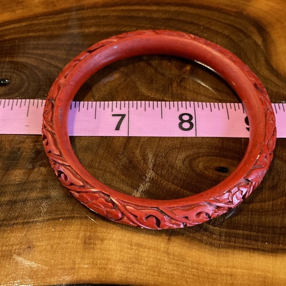 Lot of 4 items, set of 3 vintage bangles and turquoise pendant. - Picture 9 of 15